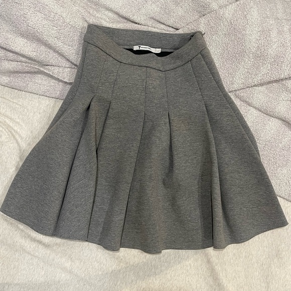 T by Alexander Wang Gray Skater Skirt - Picture 2 of 5